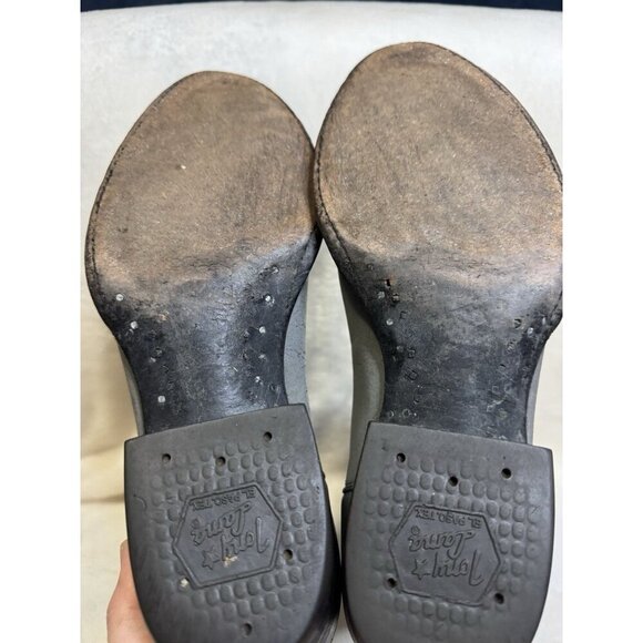 TONY LAMA Cowboy Boots Mens Gray Leather Western Pull On Rodeo 10EE READ - Picture 13 of 16